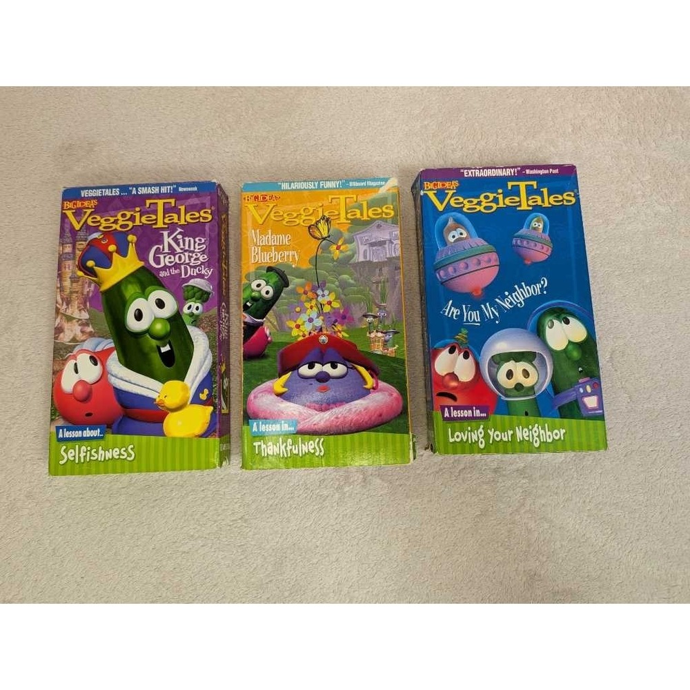VeggieTales‎ King George Madame Blueberry Loving Your Neighbor VHS Lot
